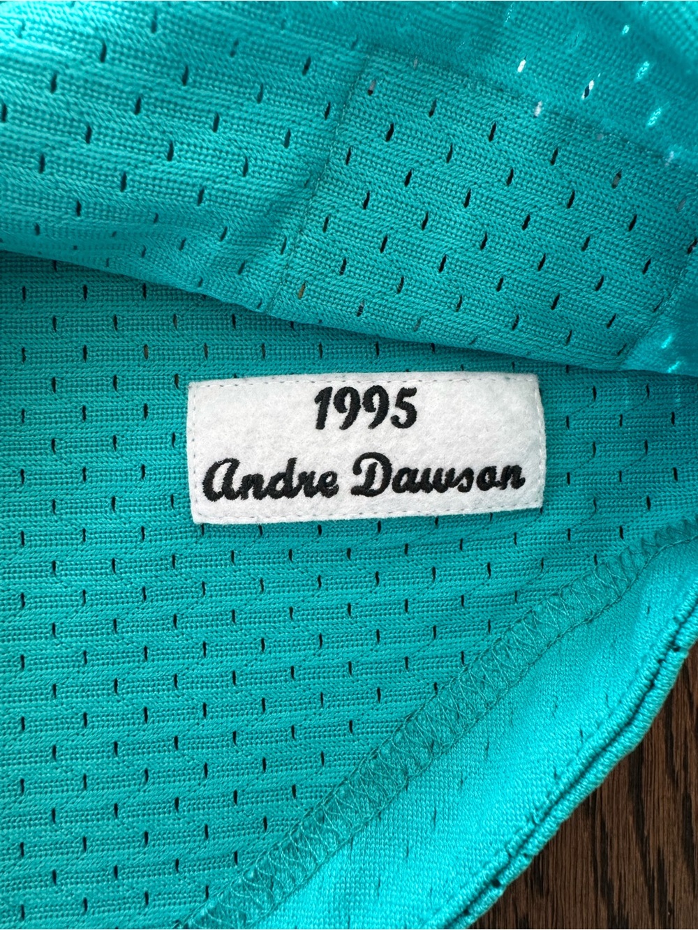 Mitchell & Ness Teal Cooperstown Collection Patch Jersey Andre Dawson Size M - Picture 8 of 9